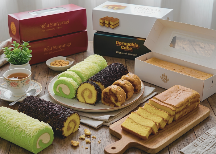 Bolu Sunyaragi oleh-oleh Cirebon kekinian aneka varian rasa